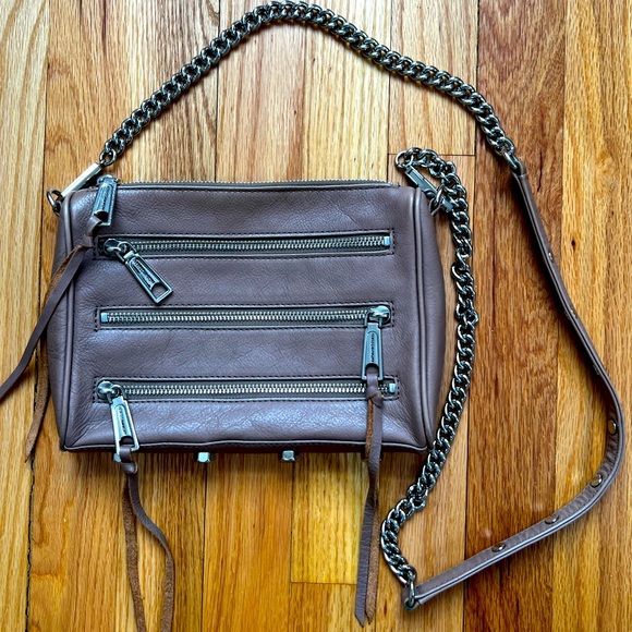 Rebecca Minkoff 3-zip crossbody purse - Picture 1 of 10